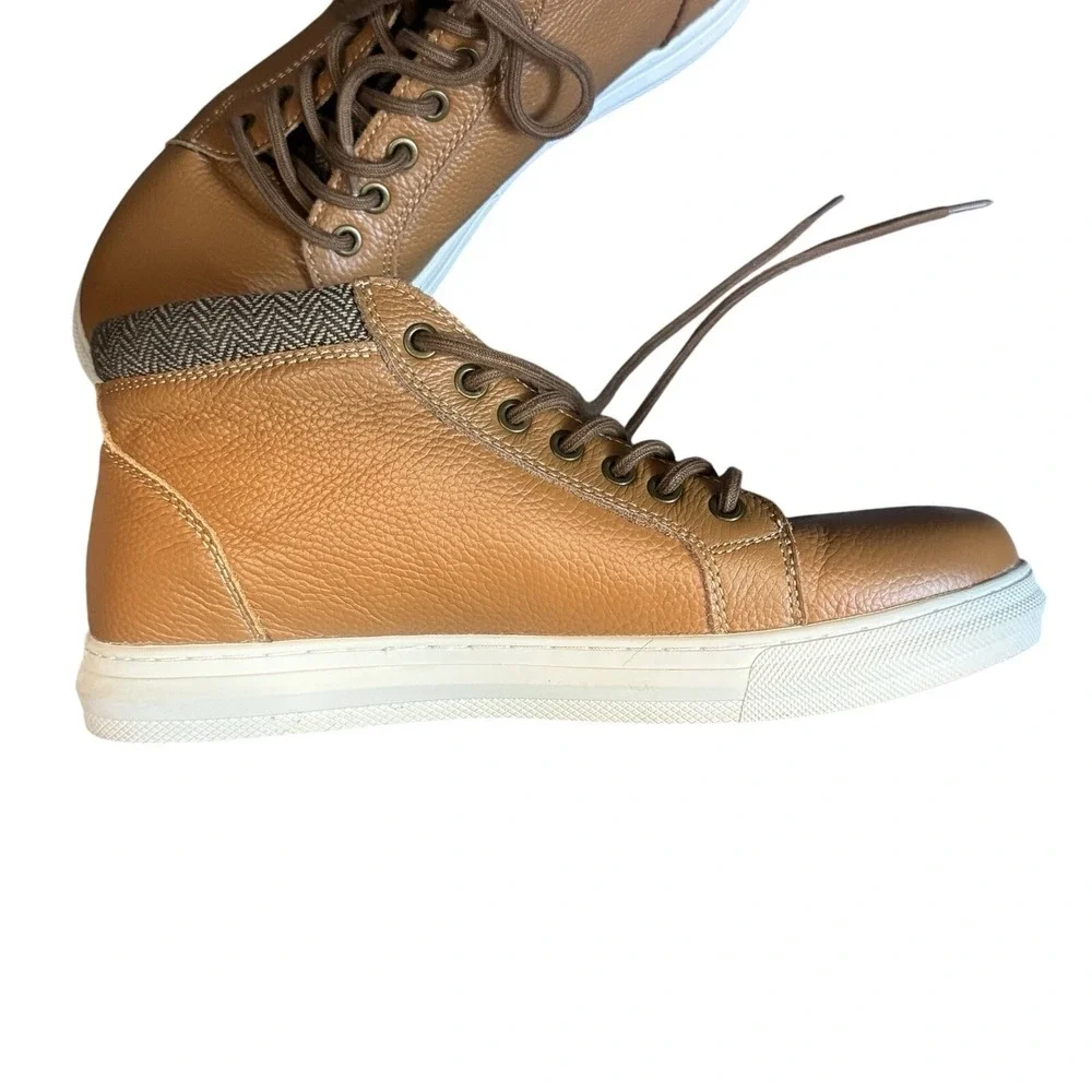 Arkbird Chukka Boots Mens 8‎ Tan EXCELLENT Leather Lace-up High Top Sneakers